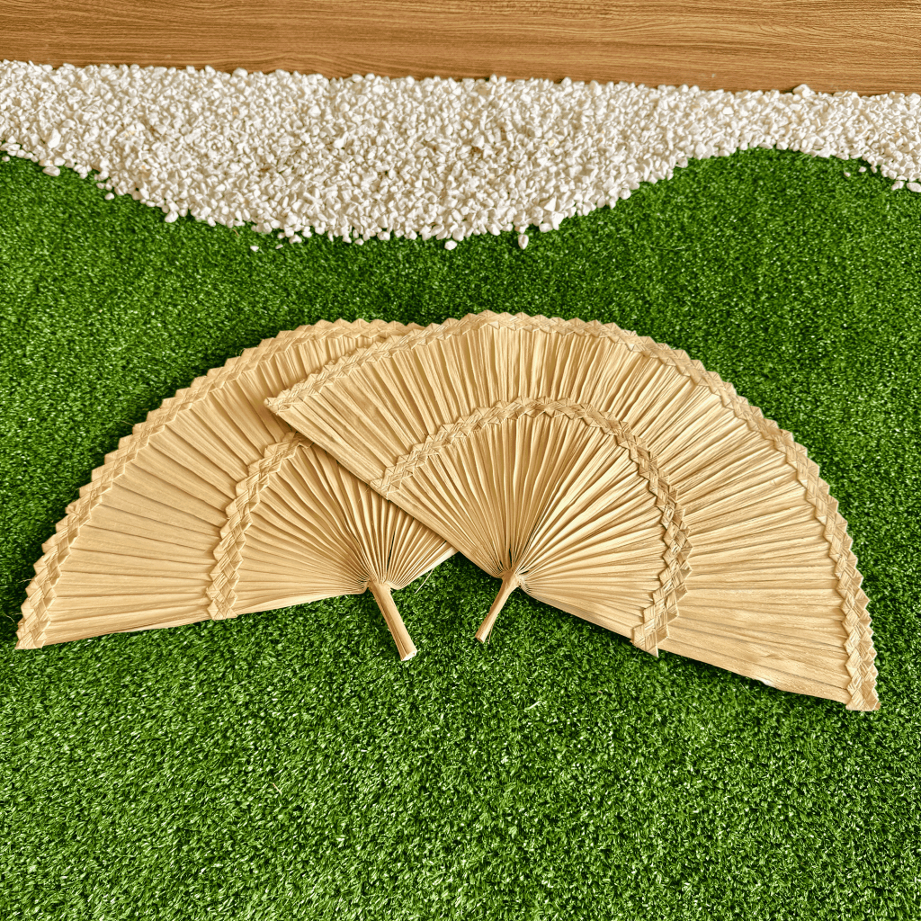 Leque de Palha Composição de Parede Decoração Boho - 2 peças