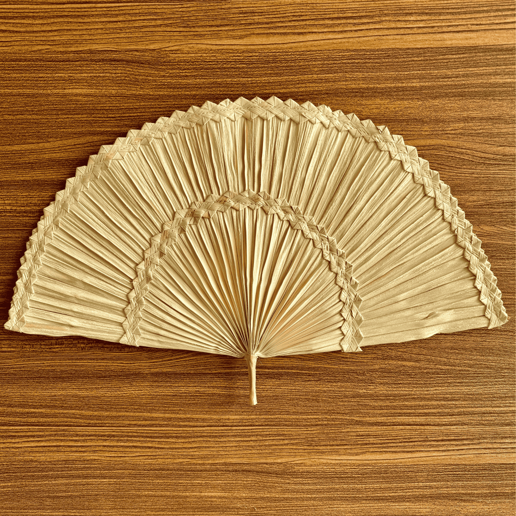 Leque de Palha para Decoração de Parede Composição de Parede 47CM