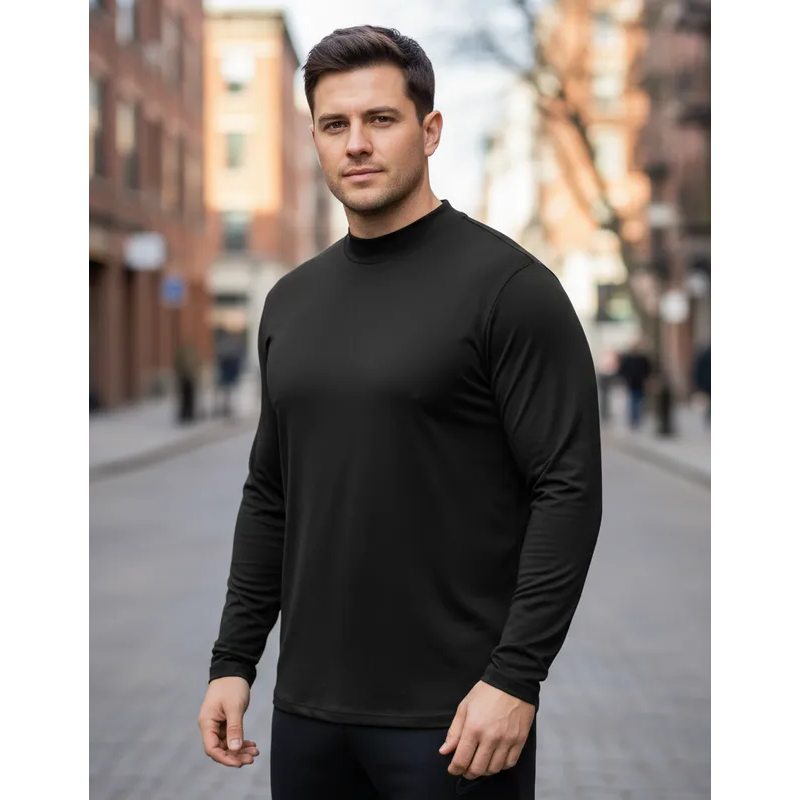 Camiseta Masculina Manga Longa Tamanho Grande Plus Size 100% Poliéster