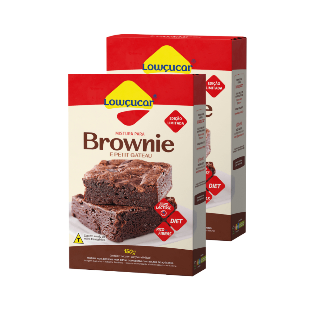 Mistura para Brownie e Petit Gateau Zero Lactose 150g - Lowçucar