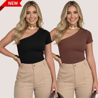 Kit (2) Blusa Feminina Mula Manca – Moda Feminina, Suplex com Forro e Estilo Blogueira em Oferta na Shopee