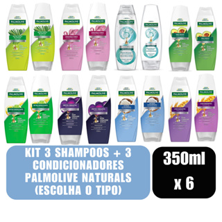 Kit 3 Shampoos + 3 Condicionadores Palmolive Naturals 350ml (Escolha o Tipo) em Oferta na Shopee