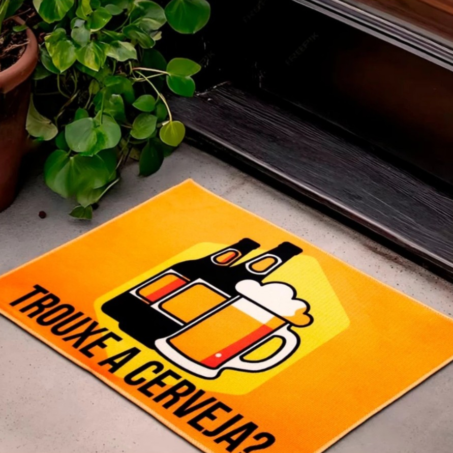 Tapete de Porta Capacho POP Antiderrapante Diversas Estampas Jolitex