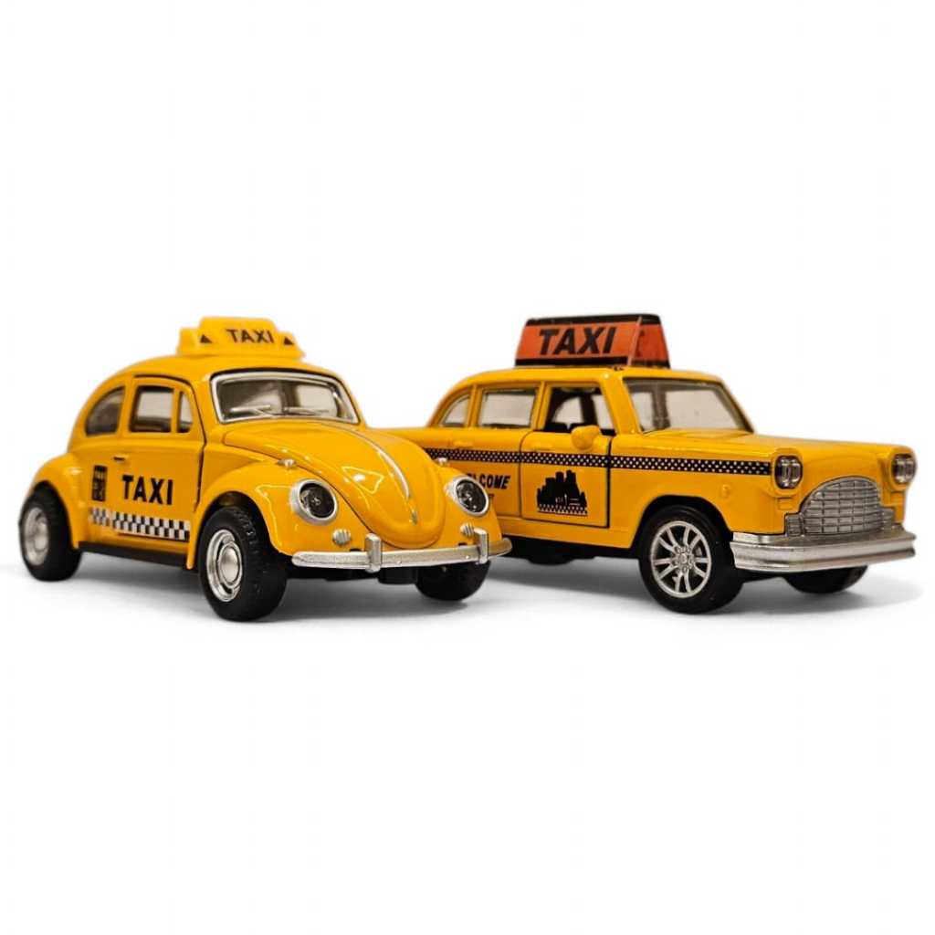 Miniaturas Colecionáveis de Táxi Estilo Americano & Fusca – Ícones Sobre Rodas! 🚖✨ em Oferta na Shopee