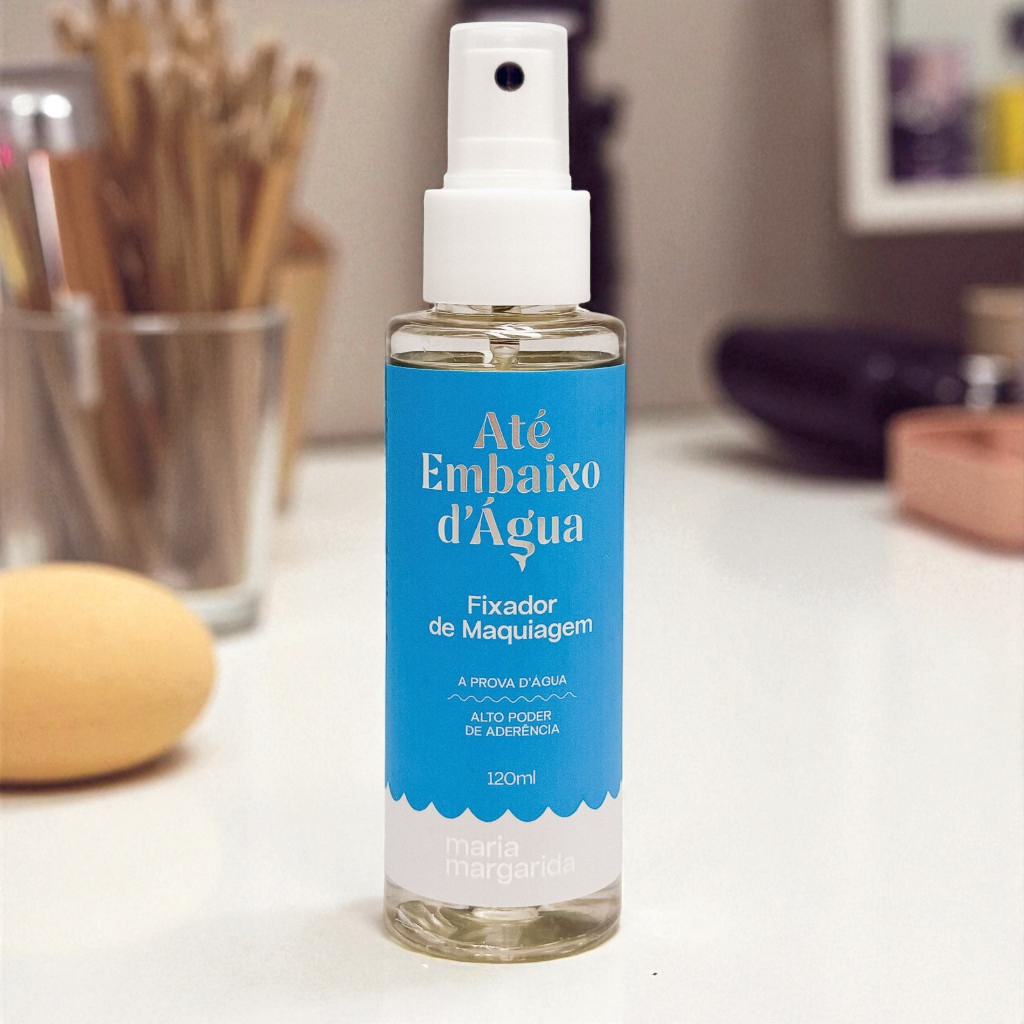 Fixador De Maquiagem Até Embaixo D'agua Bruma Maria Margarida Nova Embalagem