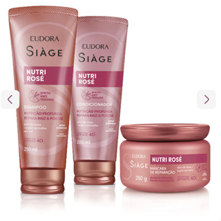 Nutri Rosé Siàge: Shampoo, Condicionador, Máscara Capilar, Óleo Capilar, Eudora. em Oferta na Shopee