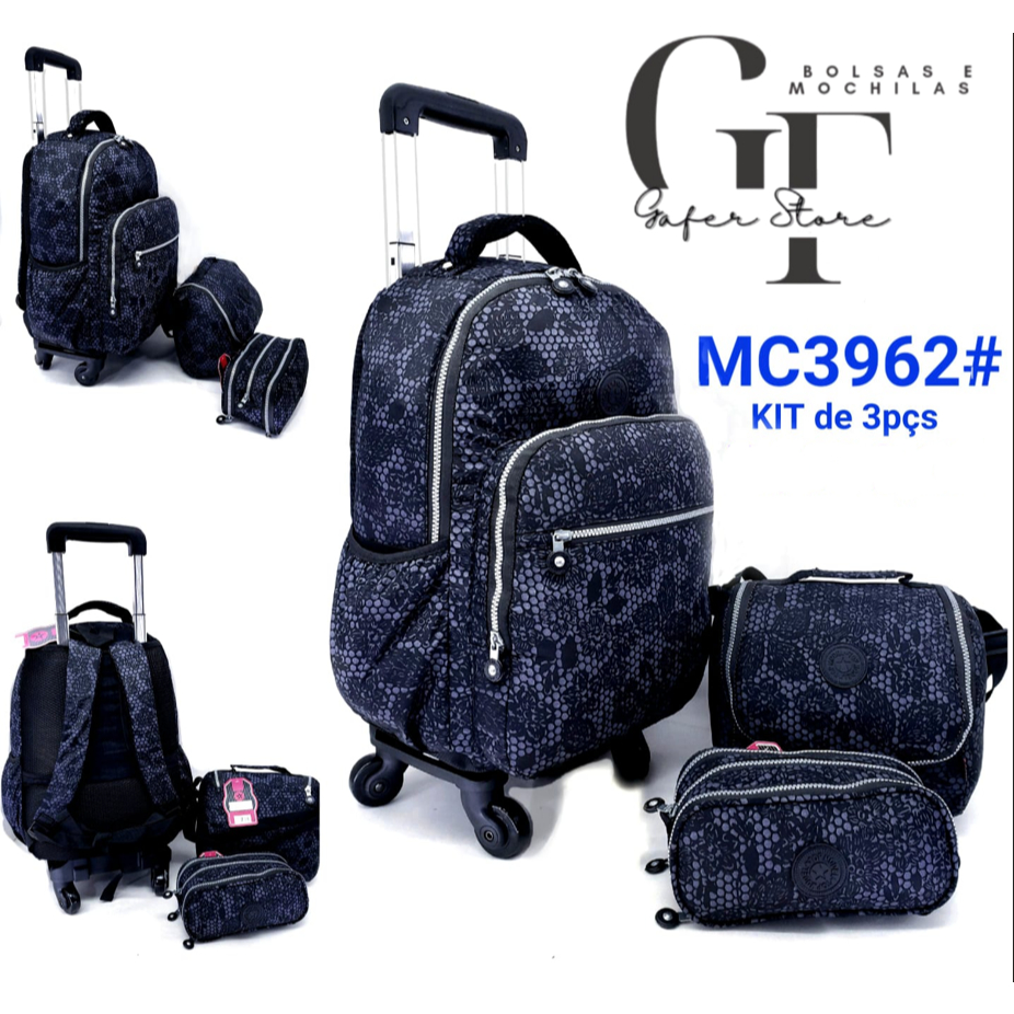 kit Mochila 360 + Lancheira + Estojo Estampada Mc3962