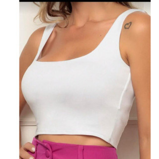 Top cropped Feminino alça fina moda verão