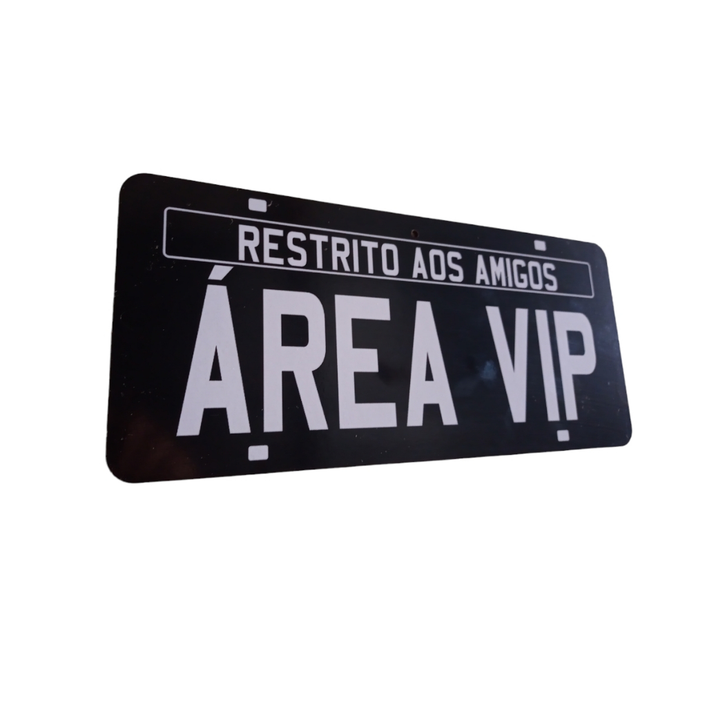 Placa decorativa de parede área vip para área churrasqueira varanda gourmet barzinho