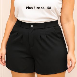 Bermuda Alfaiataria Feminina Plus Size Cintura Alta Modelagem Perfeita e Tecido Premium em Oferta na Shopee