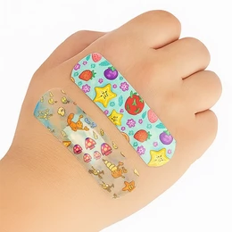 Curativos, Desenhos, Band Aid para Crianças, Bandagens Adesivas, 30 unidades.