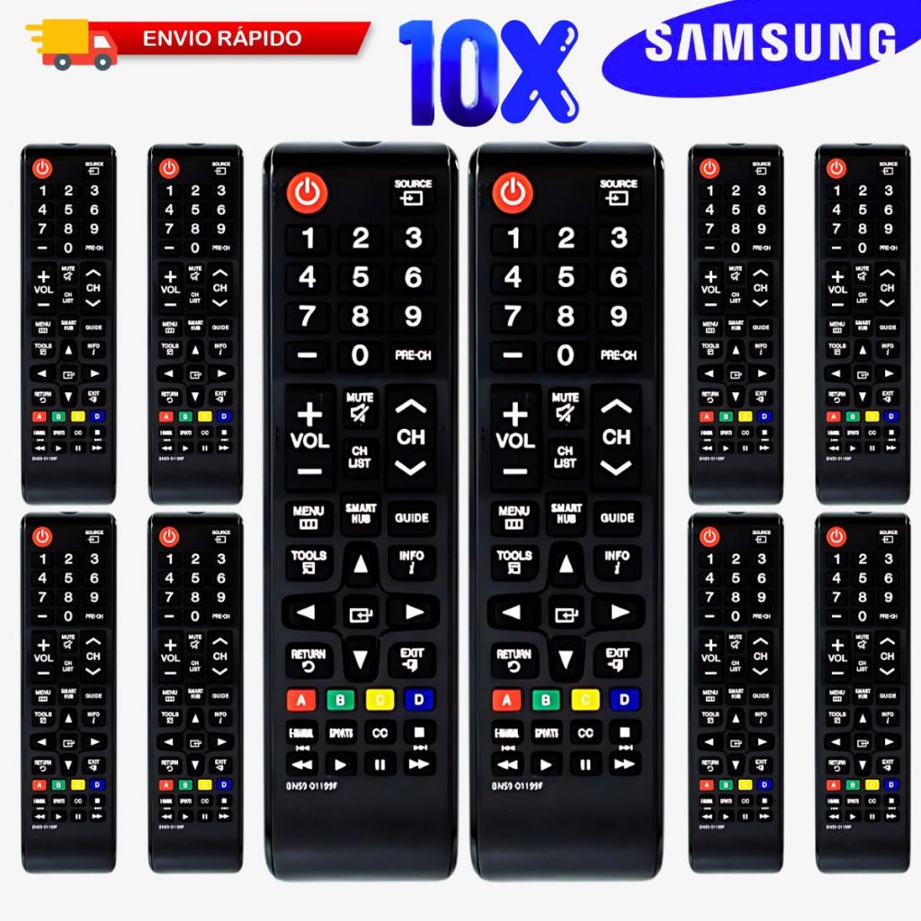 kit 10 Controle tv Samsung Smart Hub universal para TV SAMSUNG Led Lcd Smart 4K UHD em Oferta na Shopee