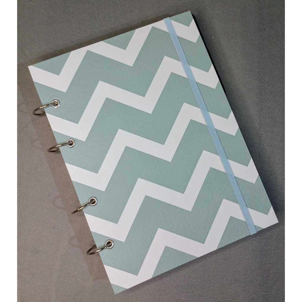 Caderno Argolado Chevron fichário, tamanhos (A4, B5 e A5) material escolar. em Oferta na Shopee