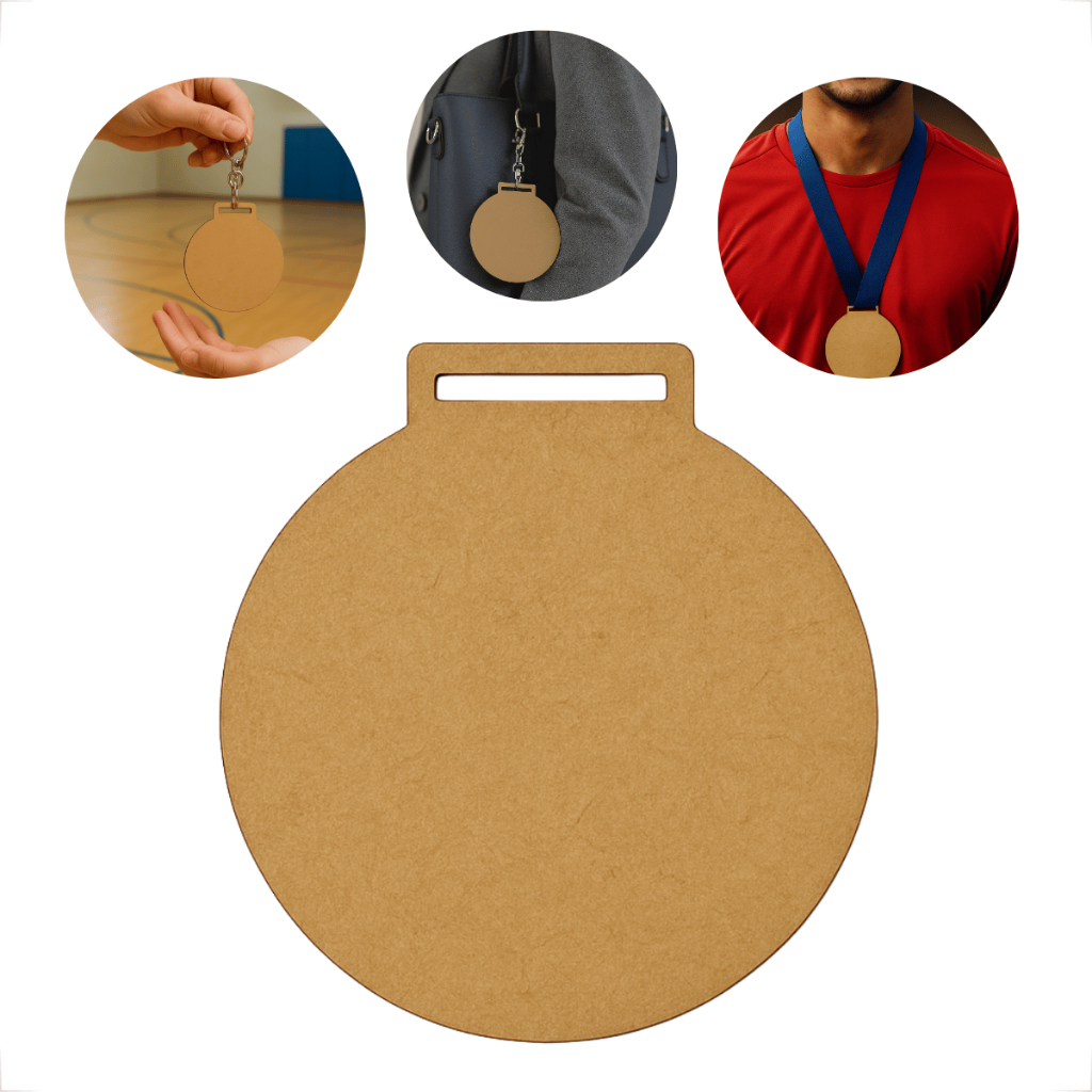Medalhas em MDF Cru 10x9cm Kit para Premiações Esportivas Eventos