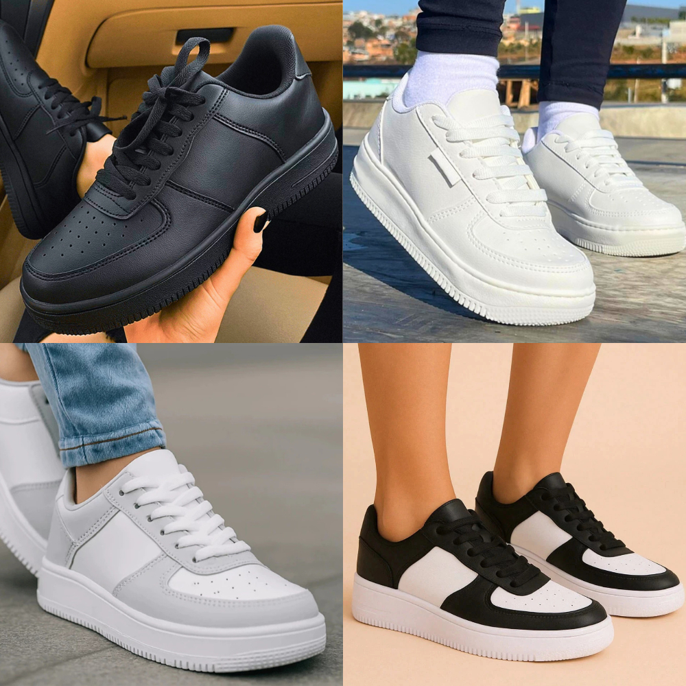 Tênis Casual Feminino Premium Branco Plataforma Academia Conforto Macio em Oferta na Shopee