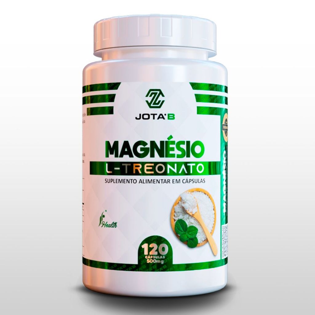 Magnésio L-Treonato 500mg | Cápsulas Alta Absorção | 120 Cápsulas | Fórmula Avançada | Suplemento Premium