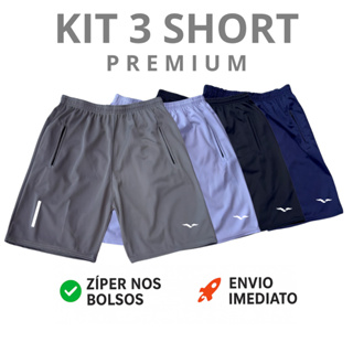 Bermuda Esportiva Com Refletivo Masculina Short Para Corridas e Academia em Oferta na Shopee