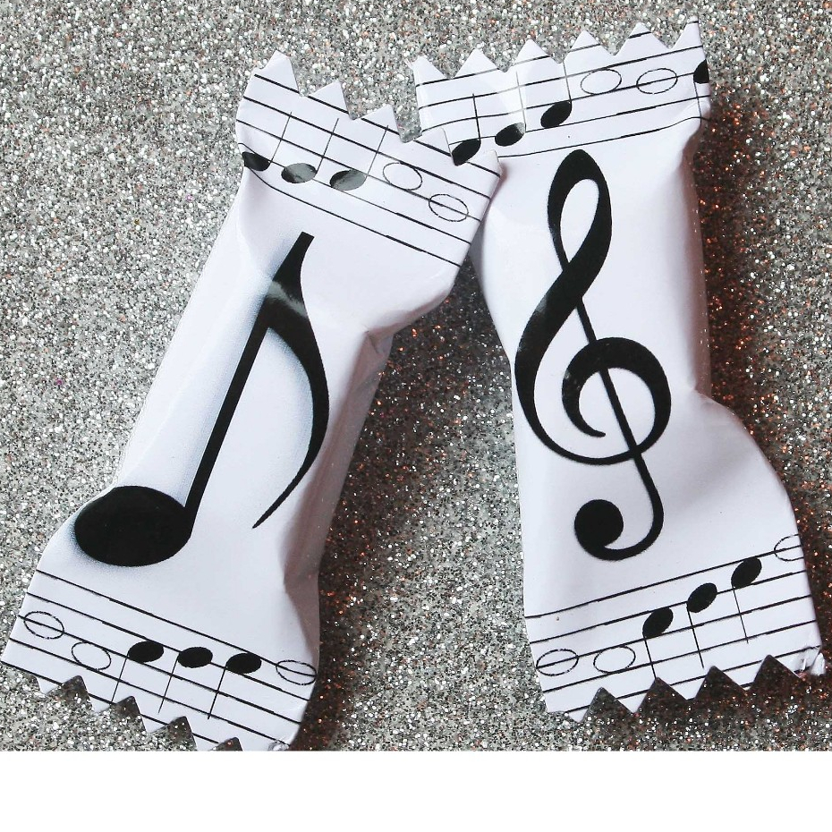 50 balas personalizadas para festa infantil Lembrancinhas Música em Oferta na Shopee