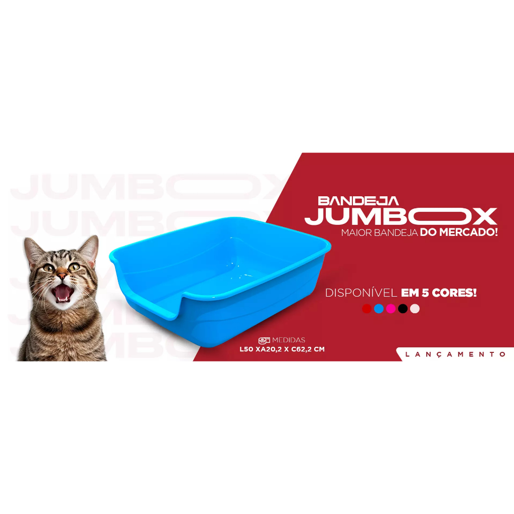 Caixa de Areia Jumbox Pet Injet – A Maior Bandeja Sanitária para Gatos em Oferta na Shopee