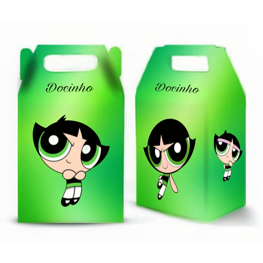 10 CAIXA MILK MALETINHA PERSONALIZADA TEMA  DOCINHO MENINAS SUPERPODEROSAS  LEMBRANCINHA