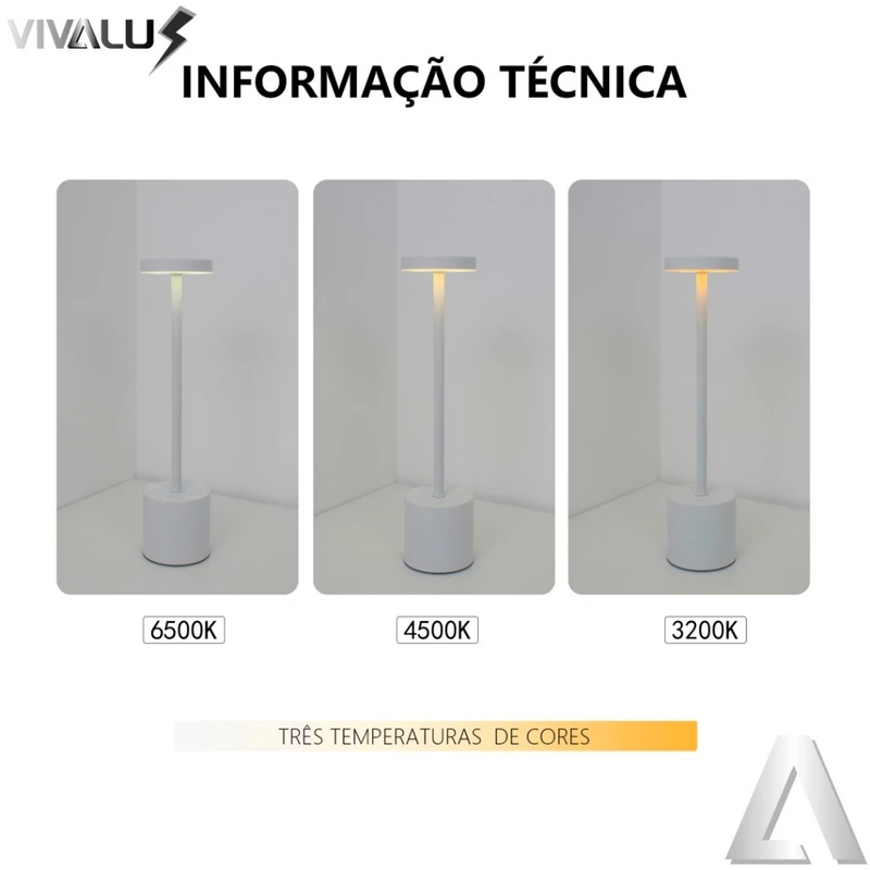 Luminária de Mesa LED Recarregável — foto 7