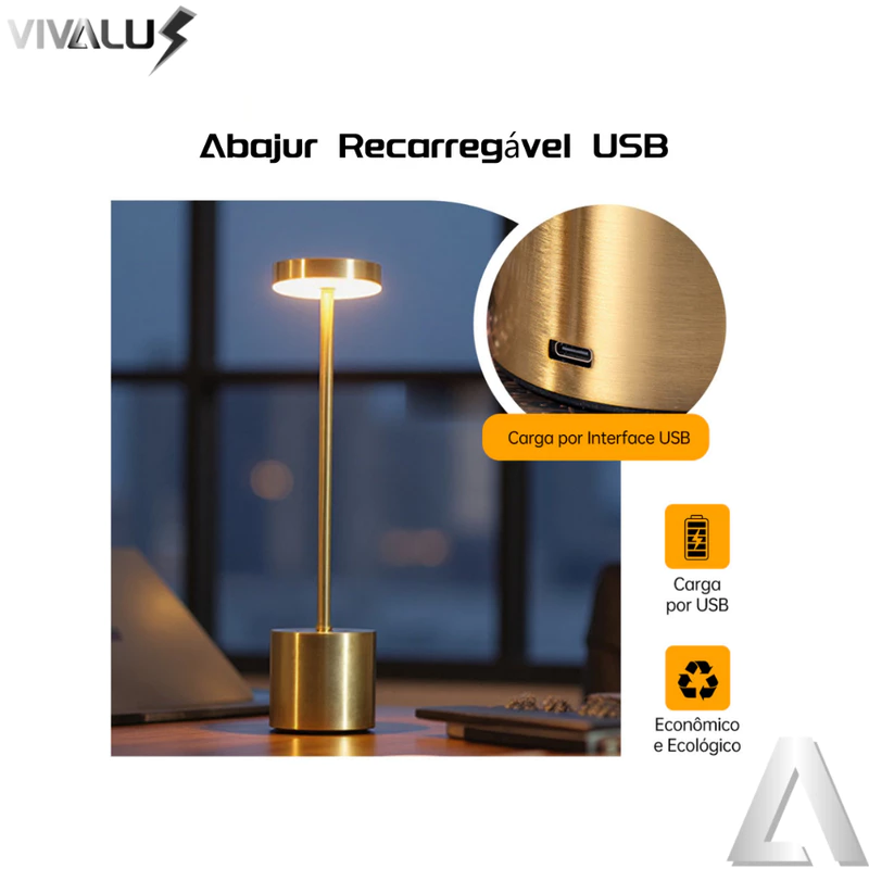 Luminária de Mesa LED Recarregável — foto 5
