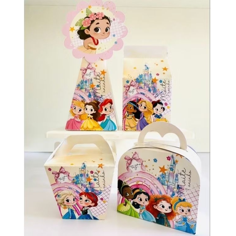 kit caixas personalizadas Princesas/festa infantil lembrancinhas diversos temas