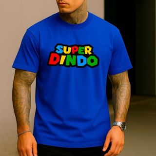 Camisa Masculina T-Shirt Roupa Algodão Casual Super Dindo Mario Bross Old Game Jogo Familia Escrita em Oferta na Shopee
