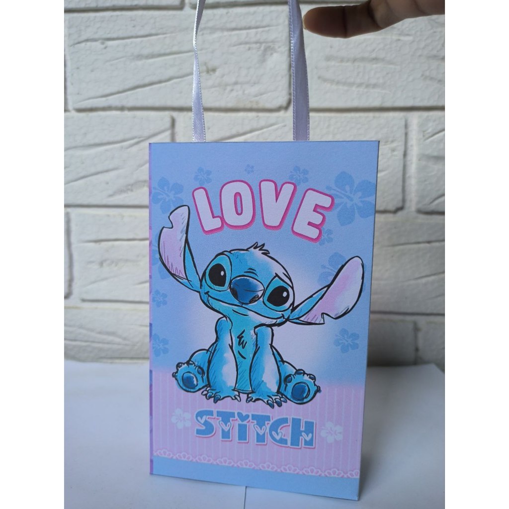 Sacolinha Personalizada Lembrancinha Stitch PEGUE E MONTE