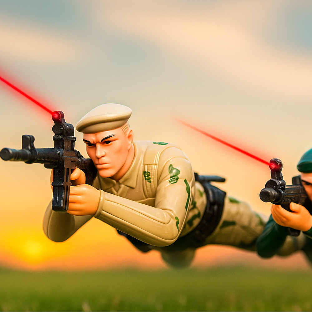 Soldado com Disparo Realista Brinquedo Boneco Militar Atirador Guerreiros Presente Meninoi Menina