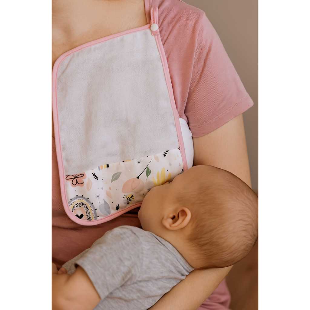 kit 3 Fraldinhas dupla de Boca, toalhinha de boca para Bebê com prendedor de chupeta, sutiã -100% Algodão 36 x 26 cm