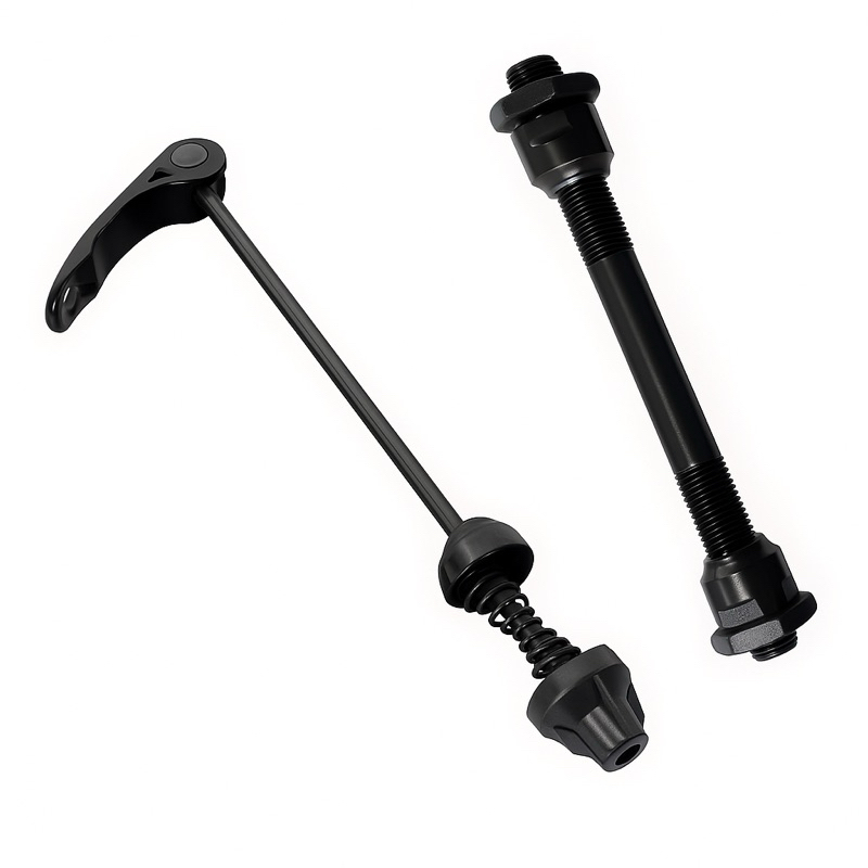 Eixo Dianteiro Furado + Blocagem Bicicleta 3/8 100x108mm Preto Furado com Guarda-Pó MTB Bike