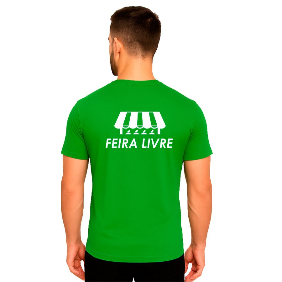 Camiseta Feira Livre Uniforme De Feirante Serviço