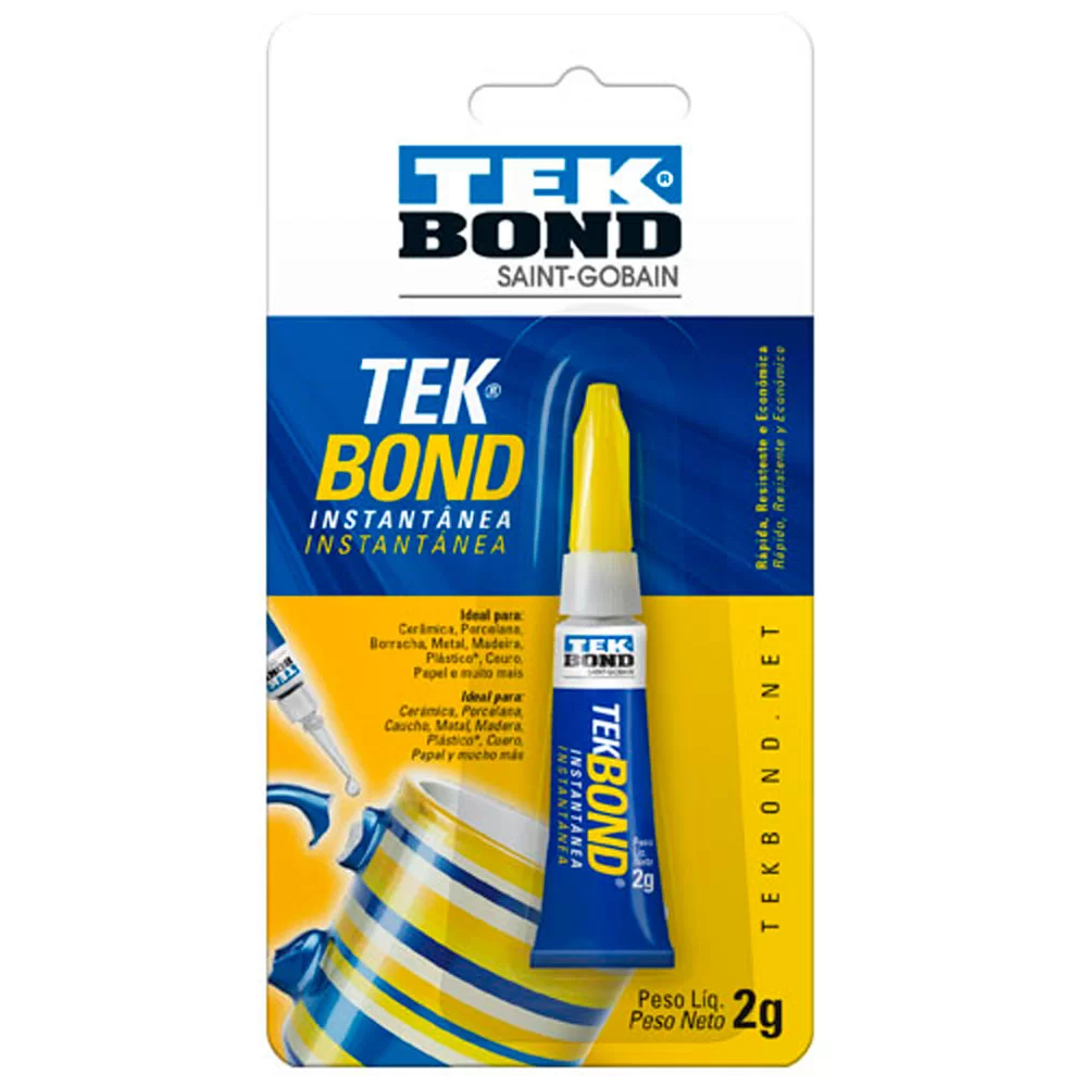 COLA TEKBOND CARTELA 2G INSTANTANEA  SUPER COLA