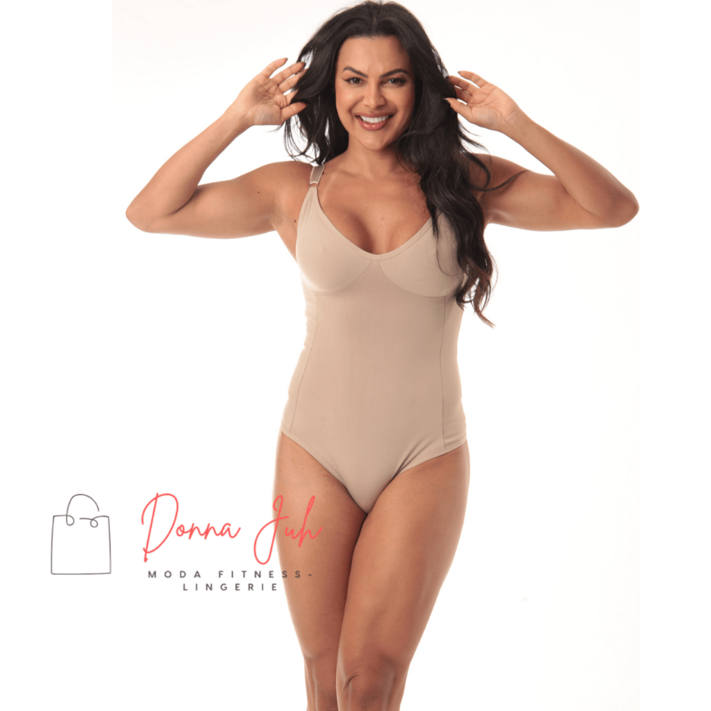 Cinta Body Modelador Compressão Sem Bojo Alças Regulagem Decote Feminino Redutora de Medidas em Oferta na Shopee