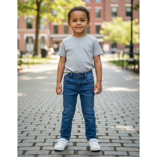 Calça Jeans Infantil Menino 1 ao 5 anos Com Regulagem em Oferta na Shopee