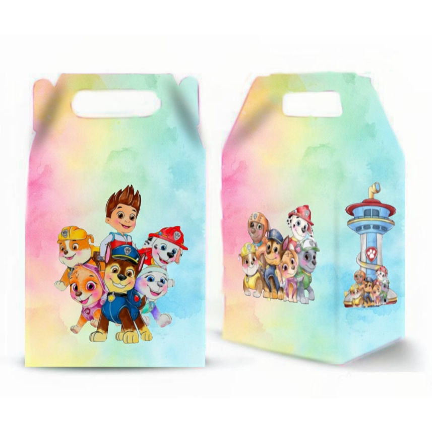 10 CAIXA MILK MALETINHA PERSONALIZADA TEMA PATRULHA CANINA  LEMBRANCINHA