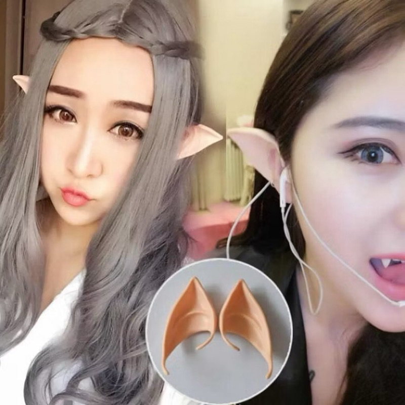 1 Par De Orelhas De Elfo Cosplay Fada Pixie Macio Apontado Orelha Anime Festa Vestir-Se Traje Acessórios De Halloween