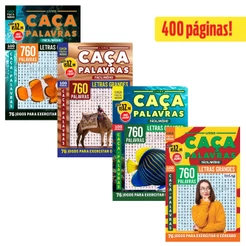 Kit 4 Livros Caça-Palavras ed.01 -Fácil/Médio - 98,102,104 e 107