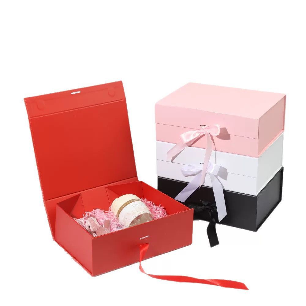 Caixa Presente Dobravél Rígida De Papel E Cetim (PP) 20x18,2x8cm Poder Escolher Cores - 1 unidade em Oferta na Shopee