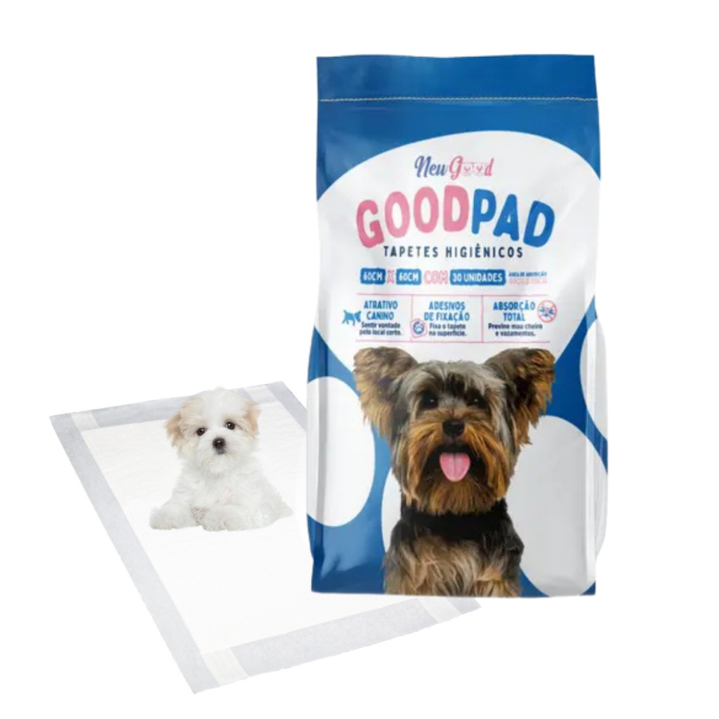 Tapete Higiênico New Good 60x60 30un Gel Antiodor Adesivo Cães Pequeno Médio