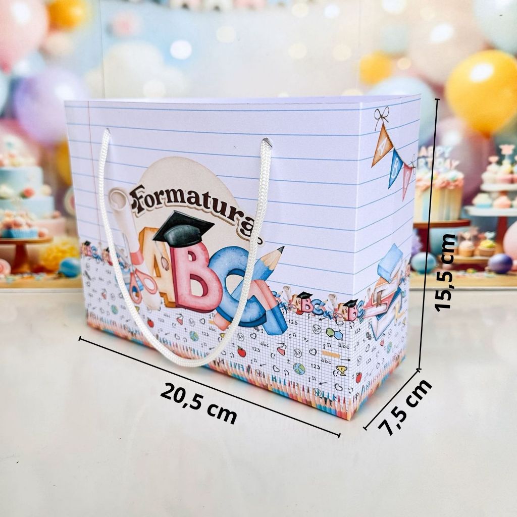 Sacolinha Surpresa personalizada FORMATURA - Personalizados SACOLAS  ABC    PEGUE E MONTE