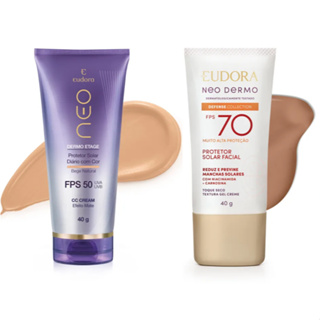 Protetor Solar com cor CC Cream  FPS50 Eudora em Oferta na Shopee
