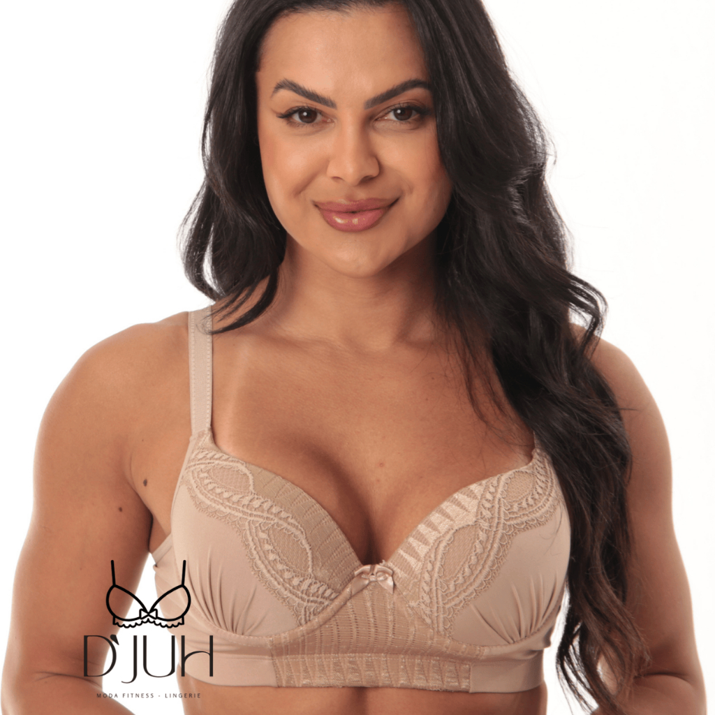 Sutiã com Bojo e Renda Feminino - Sustentação e Conforto Reforçado Alças Largas com Regulagem M G GG em Oferta na Shopee