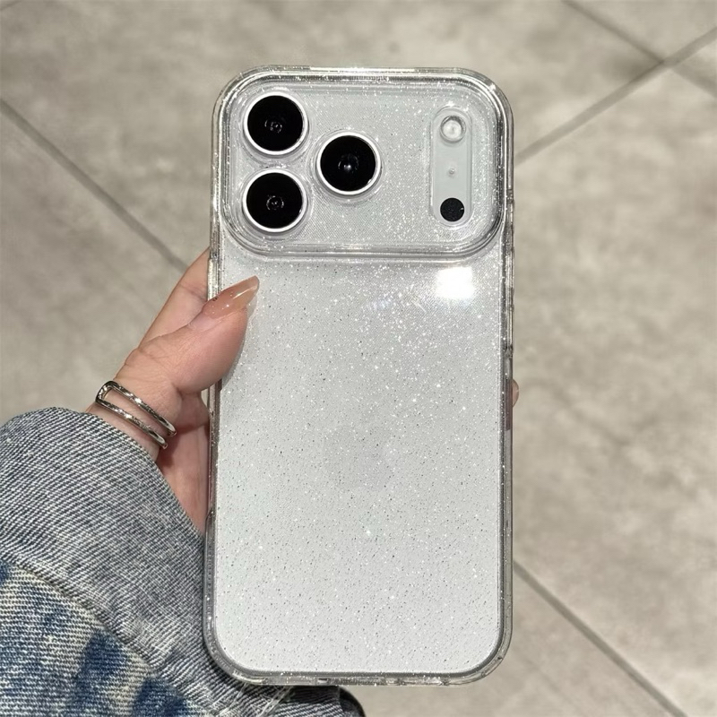 Capa Capinha Com Brilho Gliter Purpurina slim Transparente Para IPhone 17 17PRO 17PRO MAX 17AIR