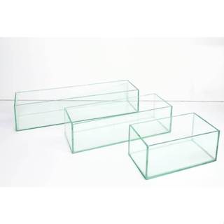 Vaso de Vidro Retangular Floreira Cachepot 40x10x8 P/ Arranjo Floral em Oferta na Shopee