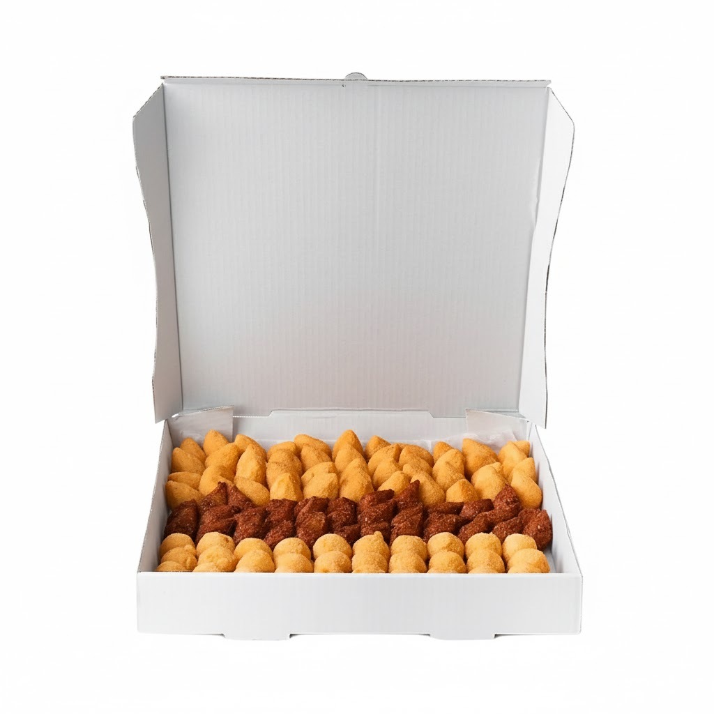 10 Caixas de Papelão 20x20x5 Para Salgados Doces Esfihas Cauzone Donuts