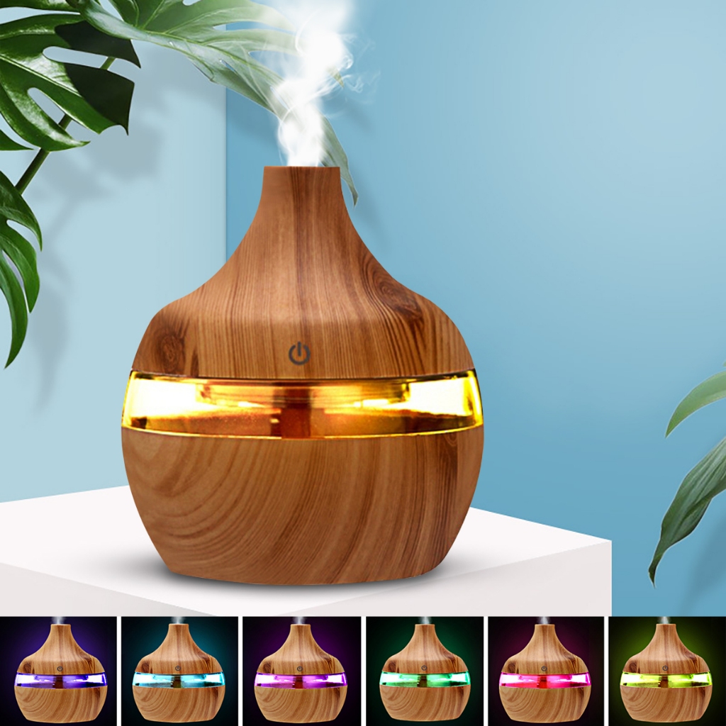 KITDifusor Umidificador De Ar 8H LED De Aromas E Aromatizador De Ambiente Eletrico Humidificador Ultrassônico Portátil