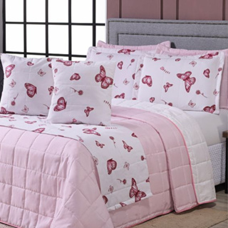 Jogo de Xale Peseira Algodão Cama Casal Queen E King + 2 Porta Travesseiros + 2 Capas de Almofada em Oferta na Shopee