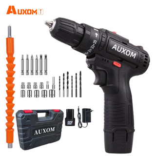 AUXOM Parafusadeira Furadeira Sem Fio 12V Com Maleta Brocas e Acessórios em Oferta na Shopee